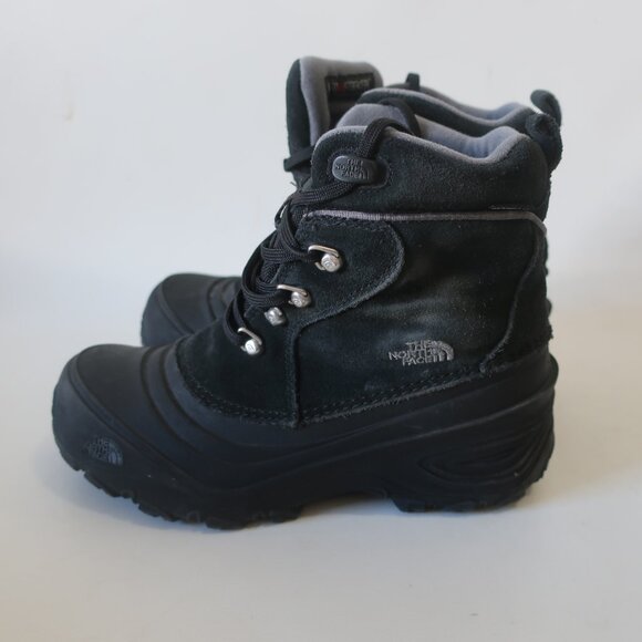 Boys The North Face Chilkat Lace II Waterproof Black Suede/Rubber Boots 4 - Picture 6 of 11